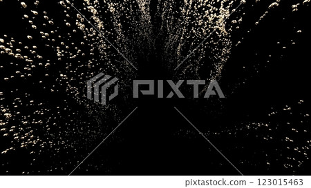 A striking black background hosts floating bubbles, creating whimsy. Design 123015463