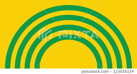 Green rainbow simple natural symbol Green rainbow simple natural symbol 123016134