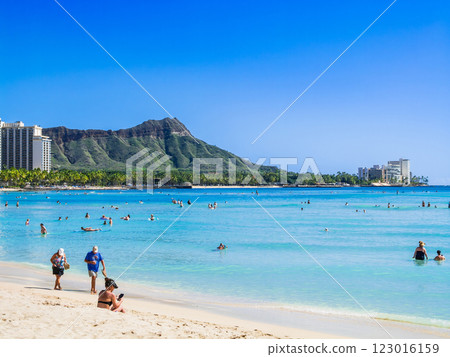 Hawaii Waikiki Beach and Diamond Head Hawaii Waikiki Beach and Diamond Head 123016159
