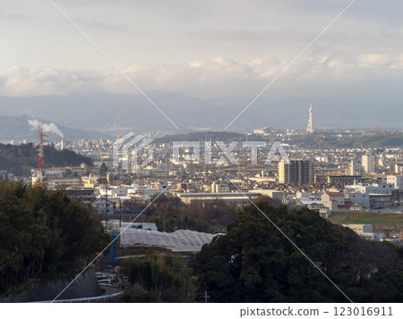 Cityscape seen from Mt. Takao in Kashiwara City Cityscape seen from Mt. Takao in Kashiwara City 123016911