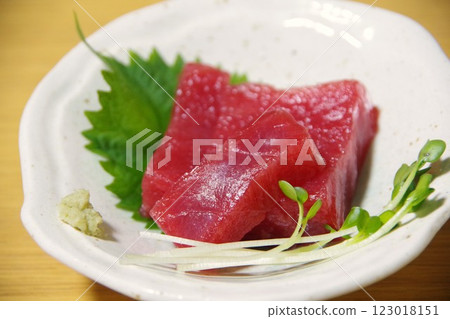 Salted tuna sashimi Salted tuna sashimi 123018151