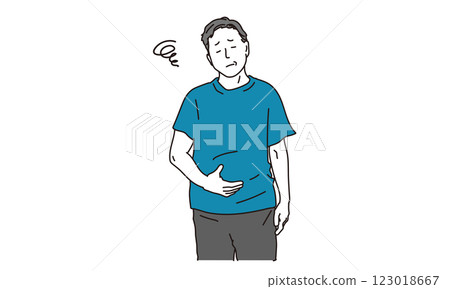 Illustration material of a man suffering from metabolic syndrome Illustration material of a man suffering from metabolic syndrome 123018667