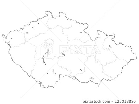 Blank map of Czech Republic 123018856