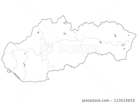 斯洛伐克空白地圖 斯洛伐克空白地圖 123018858