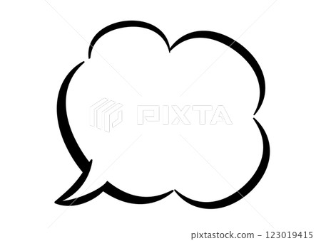 Speech bubble_simple fluffy cloud type_speech bubble left 2_white background Speech bubble_simple fluffy cloud type_speech bubble left 2_white background 123019415