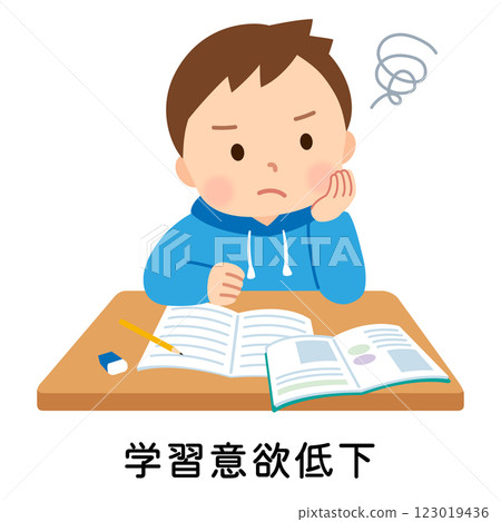 學習動力不足且不理解學習內容的孩子 學習動力不足且不理解學習內容的孩子 123019436