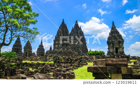 Beautiful Landscape Prambanan Temple complex in Yogyakarta, Indonesia 123019611