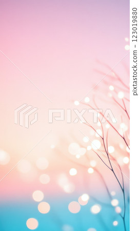 Soft blush and muted periwinkle gradient with glowing bokeh lights Soft blush and muted periwinkle gradient with glowing bokeh lights 123019880