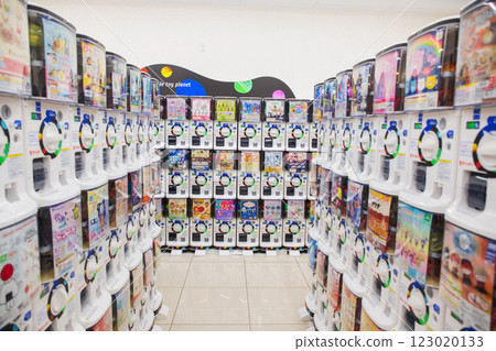 gashapon stacks in store around Dotonbori, Osaka, Japan 123020133