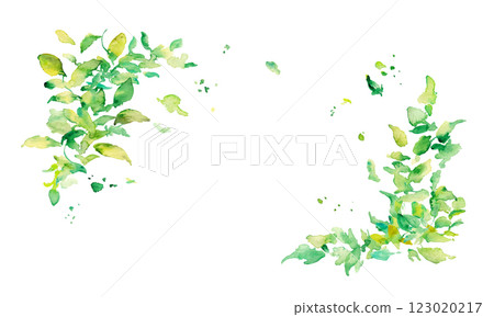 水彩畫。水彩尤加利矢量插圖。用水彩畫的葉子裝飾框架。 123020217