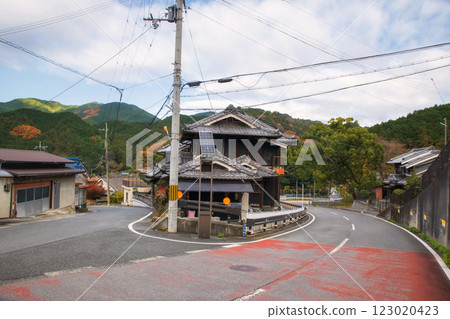 Sakurai city and downhill street to visit Hasedera temple in fall, Nara 123020423