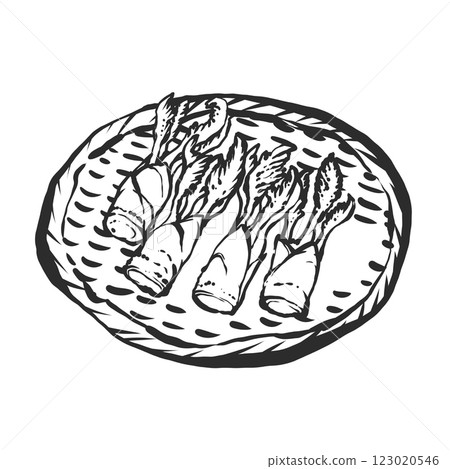 芋頭的手繪插圖 123020546