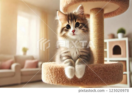 Cat tower/cat 123020978