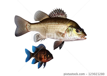 Peacock bass, Eye tail cichlids on transparency background PNG 123021280