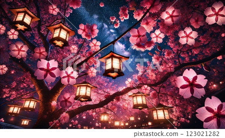 Scenery with cherry blossoms 123021282