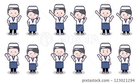 壽司廚師，男性和女性 02 123021294