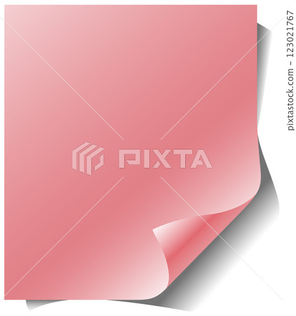 Elegant Pink Paper with Curled Corner 123021767