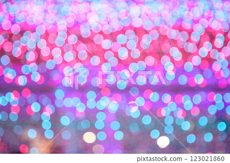 Colored decorative festive bokeh lights sparkle brightly. 123021860