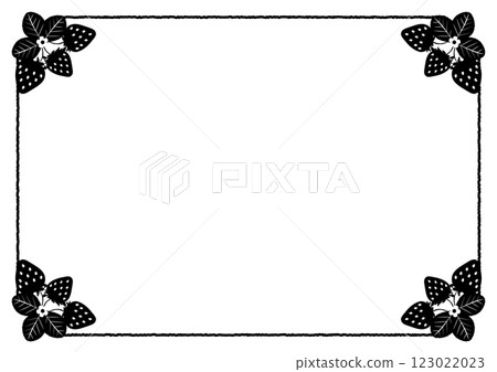 單色草莓剪影框架01 單色草莓剪影框架01 123022023