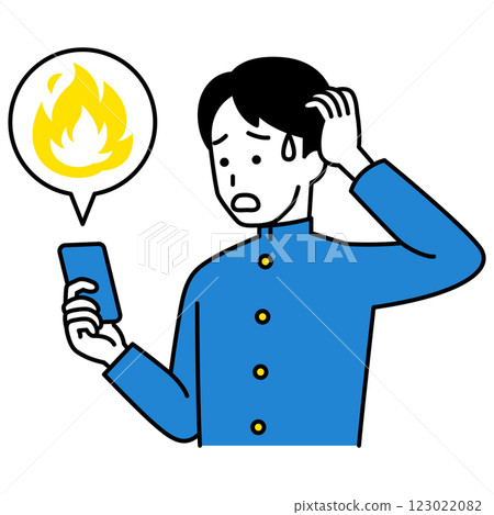 一名男學生在社群媒體上受到批評後陷入困境 123022082