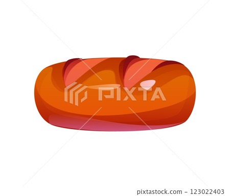 Fast food baguette loaf meal kids ABC font dash punctuation sign. Fastfood cafe bread English alphabet typeface sign, takeaway pastry vector English typeset symbol or alphabet punctuation element 123022403