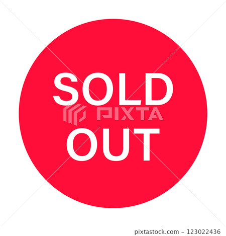 Sold out icon vector for graphic design, logo, web site, social media, mobile app, ui illustration Sold out icon vector for graphic design, logo, web site, social media, mobile app, ui illustration 123022436