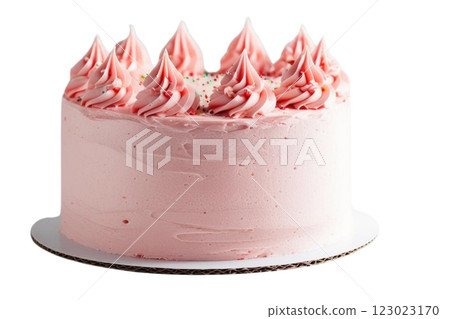 pink birthday cake on transparency background PNG pink birthday cake on transparency background PNG 123023170