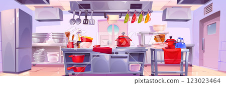 Restaurant kitchen cartoon Restaurant kitchen cartoon 123023464