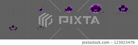 Purple explosion animation sequence Purple explosion animation sequence 123023476