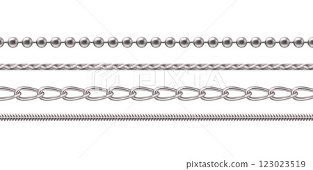 Silver or white gold chain jewel collection Silver or white gold chain jewel collection 123023519