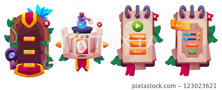 Game interface design set Game interface design set 123023621