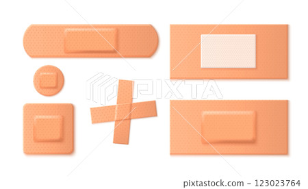 Medical adhesive bandages set 123023764