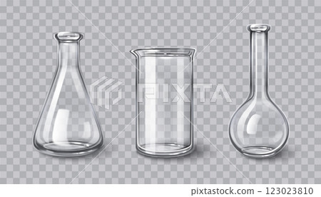 Chemistry laboratory 3d glassware set 123023810