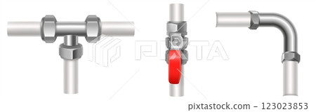 3d plumbing pipe connectors set 123023853