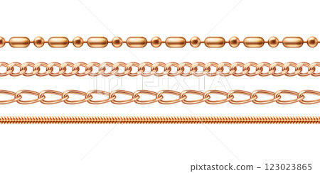 Golden chain jewel collection on white Golden chain jewel collection on white 123023865
