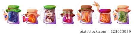 Home made preservation jars Home made preservation jars 123023989