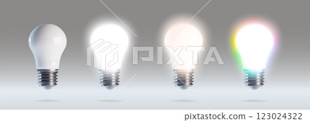 3d led bulb lamp. Smart cfl with light temperature 123024322