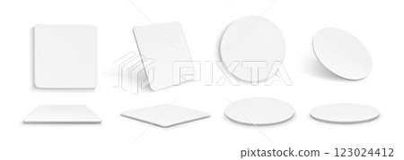 Drink coasters mockup set 123024412