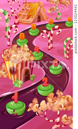 Sweet fantasy game level map 123024441