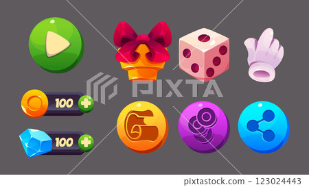 Game interface elements set Game interface elements set 123024443