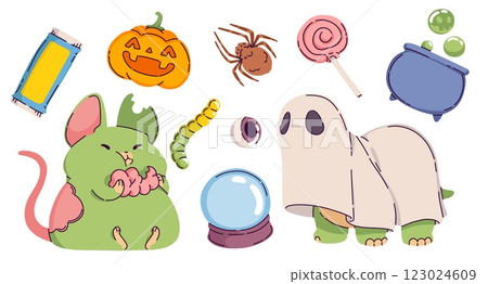 Cute kids Halloween set 123024609