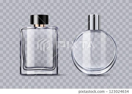 Fragrance glass bottle mockups set 123024634