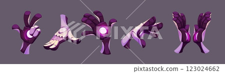 Bionic hand gestures set 123024662