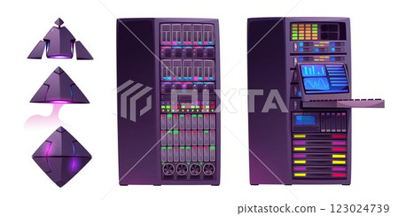 Purple server room equipment 123024739