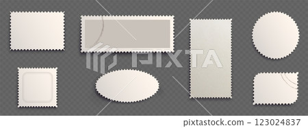 Postage stamp blank frame collection 123024837