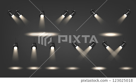 Professional stage spotlights with various beam 123025018