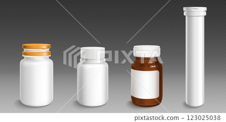 Medical containers mockup set. 123025038