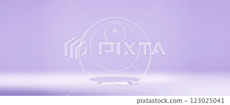 Luxury circular glass display podium 123025041
