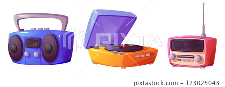 Retro music devices 123025043