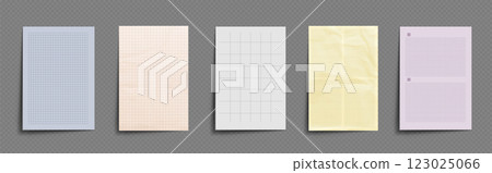 School notebook paper. Diary note page vector 123025066